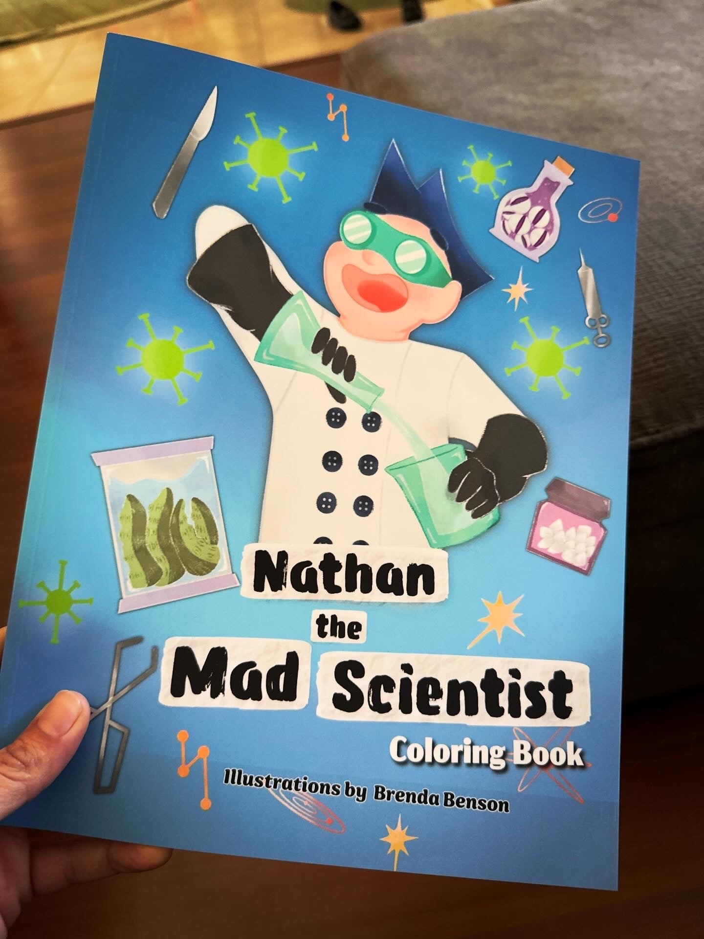 Nathan the Mad Scientist Coloring Book (Pre-Order)