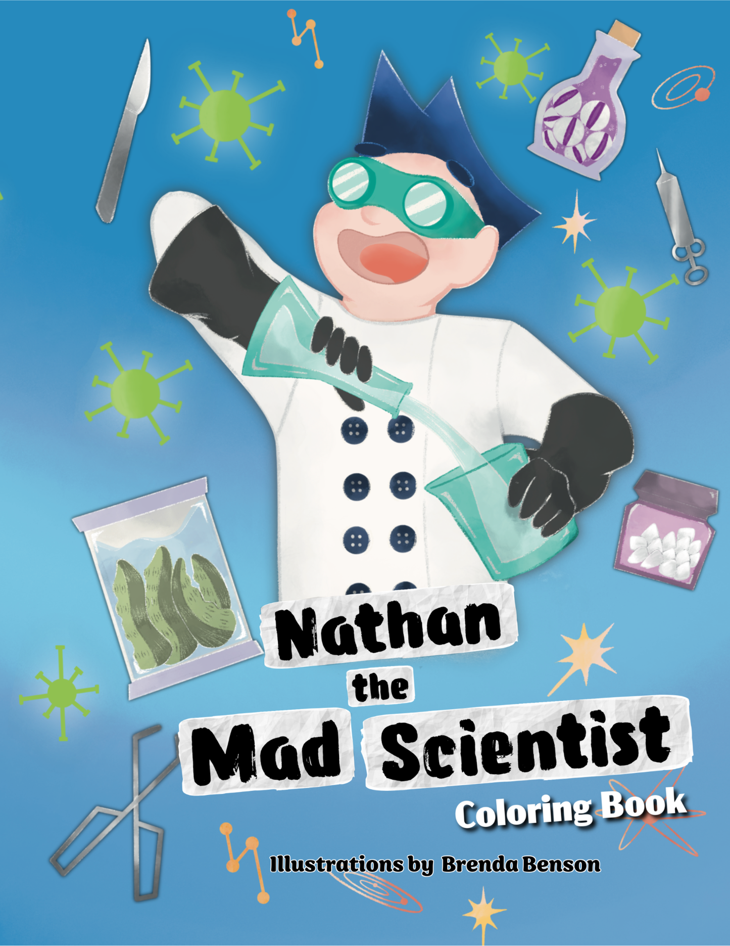 Nathan the Mad Scientist Coloring Book (Pre-Order)